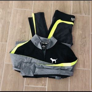 Pink Victoria’s Secret leggings and pullover